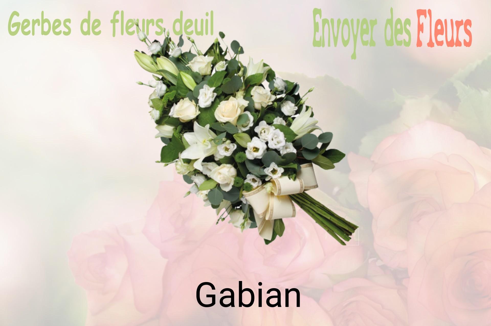 Gerbe de fleurs de deuil livrée à Gabian